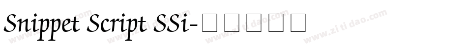 Snippet Script SSi字体转换